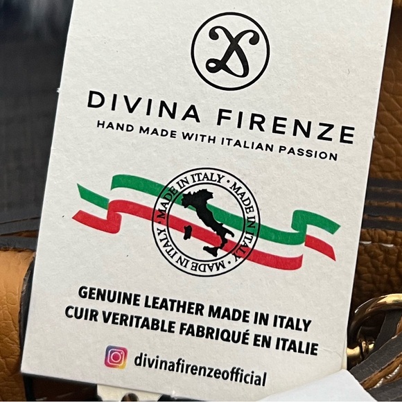 NWT DIVINA FIRENZE LEATHER CROSSBODY FLAP BAG - Picture 13 of 14